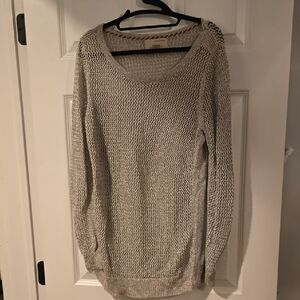 Banana Republic Light Gray Knit Sweater
